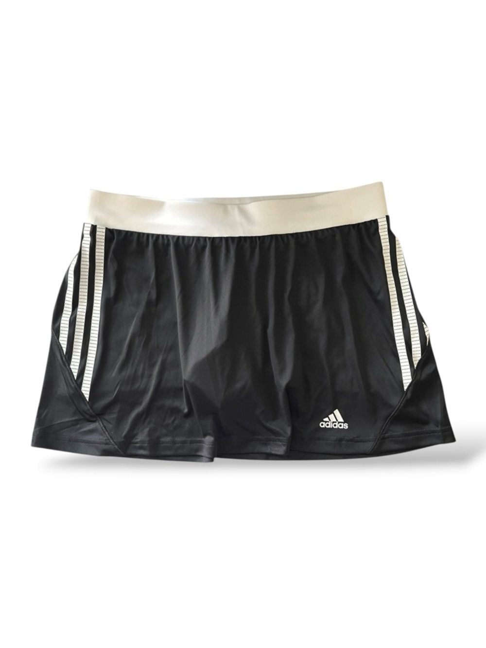 Adidas Women’s Black Tennis Skort with White Waistband, Small